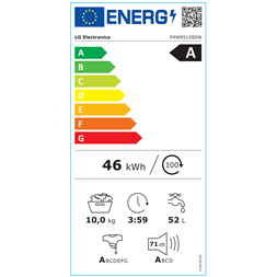 LG F4WR510S0W 10 kg elöltöltős mosógép