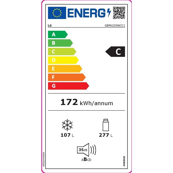 LG GBP62DSNCC1 alulfagyasztós hűtőszekrény