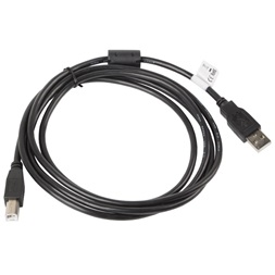 Lanberg 1,8m USB-A 2.0 apa - USB-B apa fekete ferritgyűrűs kábel