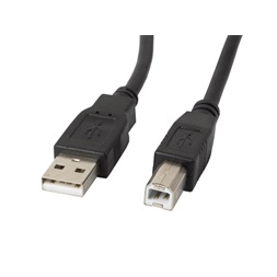 Lanberg 1,8m USB-A 2.0 apa - USB-B apa fekete kábel