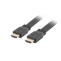 Lanberg 5m HDMI2.0 4K apa - apa lapos fekete kábel