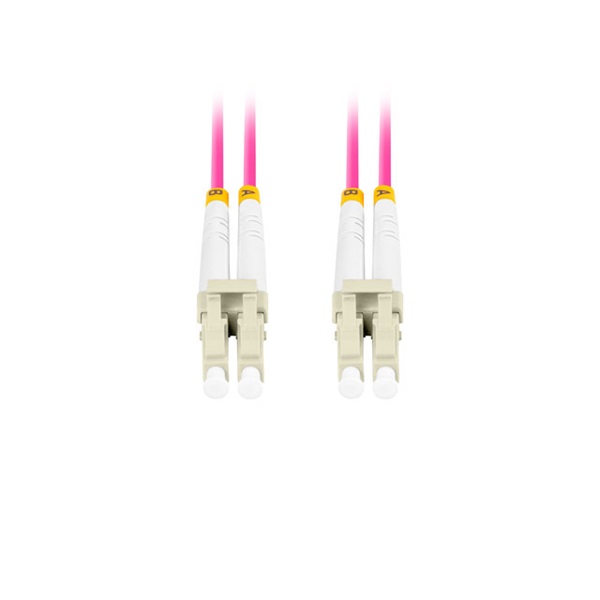 Lanberg FO-LULU-MD41-0010-VT duplex optikai patch kábel 4xLC/UPC csatlakozóval, 50/125 LSZH OM4, 1m