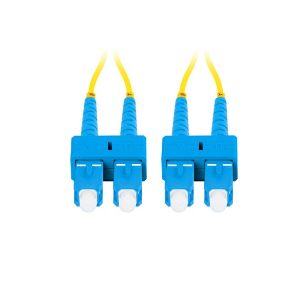 Lanberg FO-SUSU-SD11-0020-YE duplex optikai patch kábel 4xSC/UPC csatlakozóval, duplex 9/125 LSZH, 2m