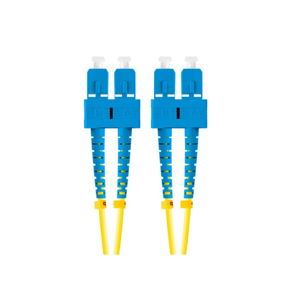 Lanberg FO-SUSU-SD11-0020-YE duplex optikai patch kábel 4xSC/UPC csatlakozóval, duplex 9/125 LSZH, 2m