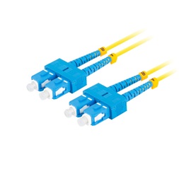 Lanberg FO-SUSU-SD11-0020-YE duplex optikai patch kábel 4xSC/UPC csatlakozóval, duplex 9/125 LSZH, 2m