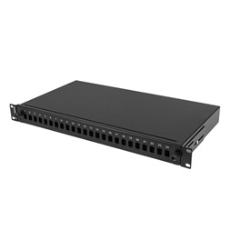 Lanberg FOP1-24SS-LDB 19" 1U 24xSC szimplex 24xLC duplex fekete optikai patch panel