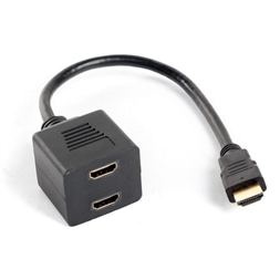 Lanberg HDMI-A male - HDMI-A female 2x splitter 20cm adapter