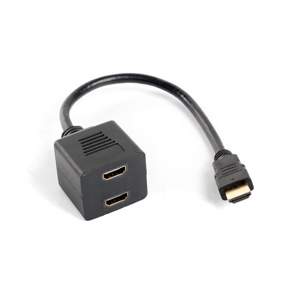 Lanberg HDMI-A male - HDMI-A female 2x splitter 20cm adapter