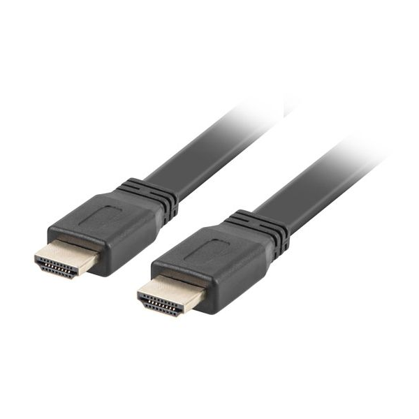 Lanberg HDMI M/M V2.0 4K 3m lapos fekete kábel