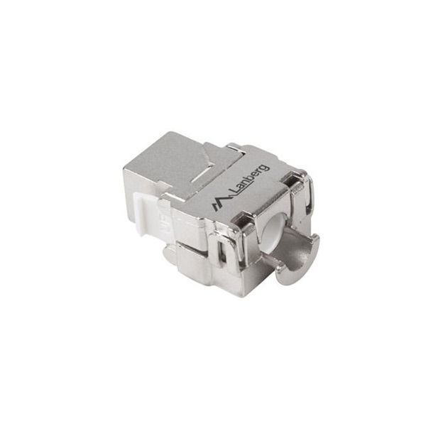 Lanberg KSF6-2000 Cat6 FTP 180°-os szerszám nélkül szerelhető árnyékolt RJ45 Keystone jack