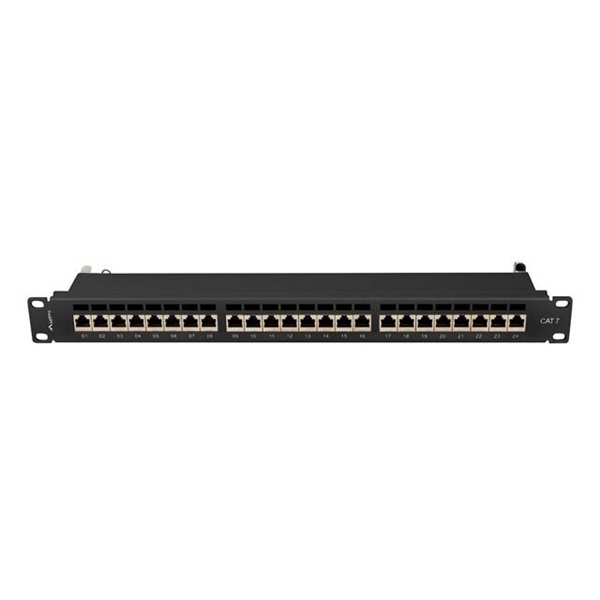 Lanberg PPS7-1024-B 19"/1U 24port Cat7 FTP árnyékolt fekete patch panel