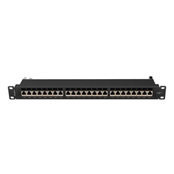 Lanberg PPS7-1024-B 19"/1U 24port Cat7 FTP árnyékolt fekete patch panel