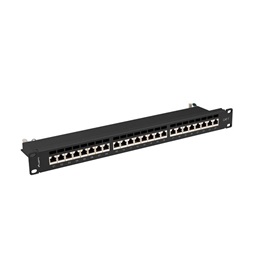 Lanberg PPS7-1024-B 19"/1U 24port Cat7 FTP árnyékolt fekete patch panel