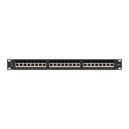 Lanberg PPSA-1024-B 19"/1U 24port Cat6A FTP árnyékolt fekete patch panel