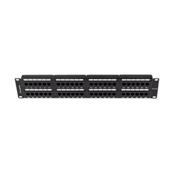 Lanberg PPU5-2048-B 19" 2U 48port Cat5e UTP árnyékolatlan fekete patch panel