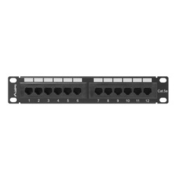 Lanberg PPU5-9012-B 10"/1U 12port Cat5e UTP árnyékolatlan fekete patch panel