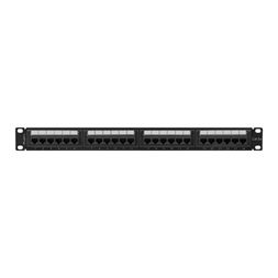 Lanberg PPUA-1024-B 19"/1U 24port Cat6A UTP árnyékolatlan fekete patch panel