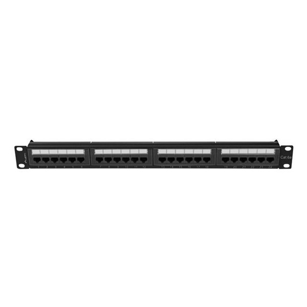 Lanberg PPUA-1024-B 19"/1U 24port Cat6A UTP árnyékolatlan fekete patch panel