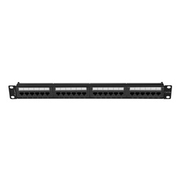 Lanberg PPUA-1024-B 19"/1U 24port Cat6A UTP árnyékolatlan fekete patch panel