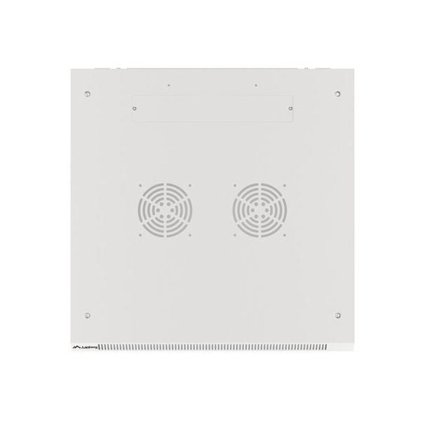 Lanberg WF01-6604-10S 19" 4U SZÉL:600 MÉLY:600 MAG:290 lapraszerelt üvegajtós szürke fali rack szekrény