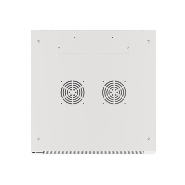 Lanberg WF01-6627-10S 19" 27U SZÉL:600 MÉLY:600 MAG:1307 lapraszerelt üvegajtós szürke fali rack szekrény