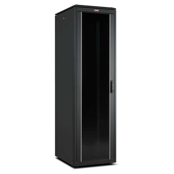 Lande LN-FS42U6010-BL-111 DYNAmic 19" 42U 600x1000 fekete álló rack szekrény