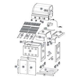 Landmann 12940 Triton 3.1 szürke kerti gázgrill kocsi