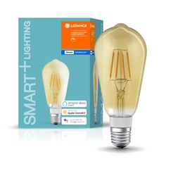 Ledvance Smart+ BT FIL edison fényforrás,DIM,6W 2700K E27 okostelefonnal,alkalmazással vezérelhető intelligens fényf.