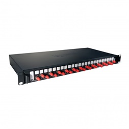 Legrand 032163 48xST szimplex multimódusú 1U-19" fekete LCS3 optikai patch panel