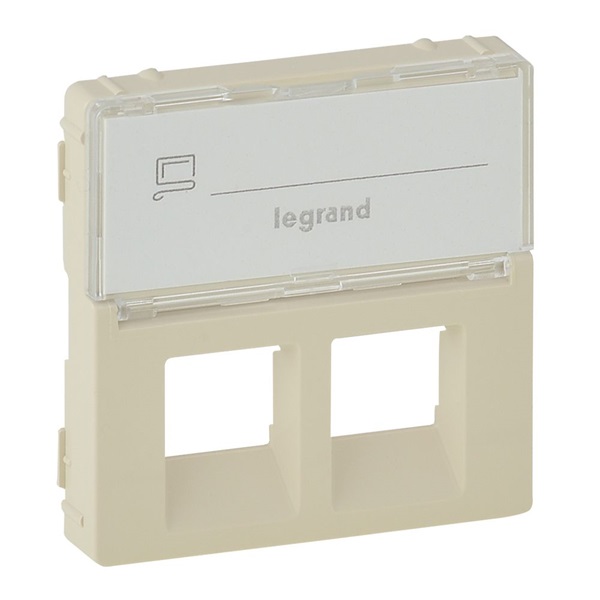 Legrand 755481 Valena Life címketartóval elefántcsont 2xRJ45 csatlakozóaljzat burkolat