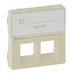 Legrand 755481 Valena Life címketartóval elefántcsont 2xRJ45 csatlakozóaljzat burkolat