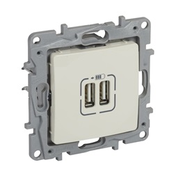 Legrand 764694 Niloé bézs kettős USB töltőaljzat