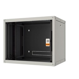 LEGRAND EVO12U6045P Evoline+ 19" 12U 600x450mm levehető oldallapos üvegajtós egyrészes fali rack szekrény