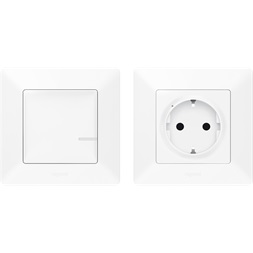 Legrand 752154 Valena Life Netatmo fehér Párosított szett: 1 intelligens csatlakozóaljzat + 1 vezeték nélküli kapcsoló