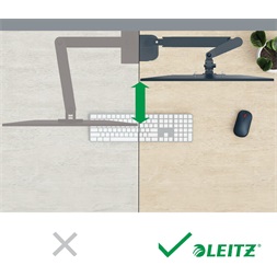 Leitz Ergo sötétszürke helytakarékos monitorkar