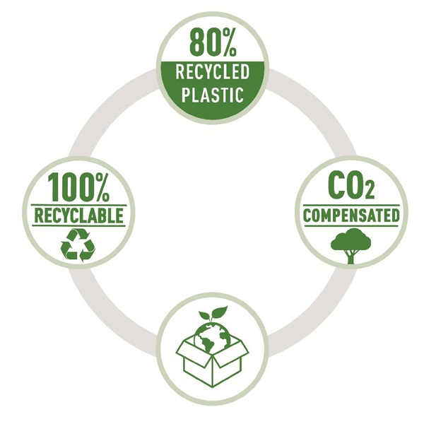 Leitz Recycle A4 PP fekete irattartó tasak