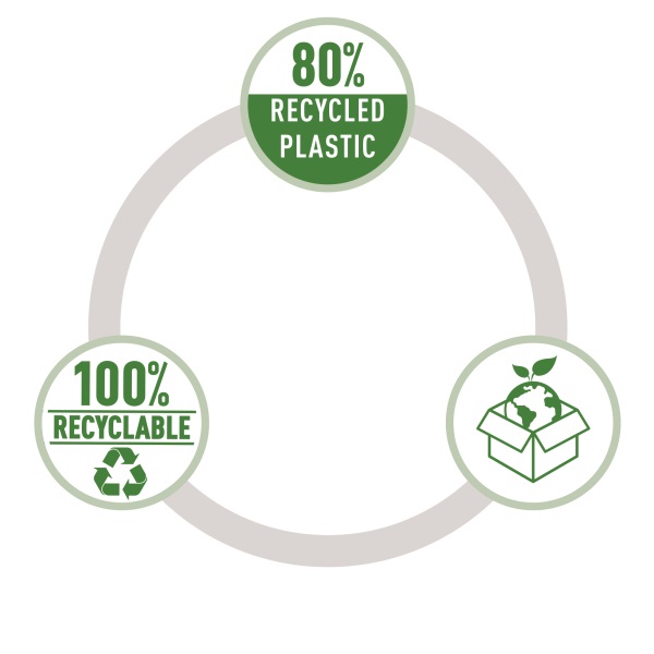 Leitz Recycle A4 PP fekete irattartó tasak