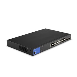 Linksys LGS328MPC 24x GbE PoE+ LAN 4x SFP+ port L3 menedzselhető PoE+ switch