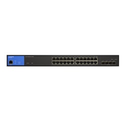 Linksys LGS328MPC 24x GbE PoE+ LAN 4x SFP+ port L3 menedzselhető PoE+ switch