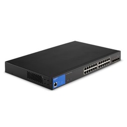 Linksys LGS328PC 24x GbE PoE+ LAN 4x SFP port L3 mendezselhető PoE+ switch