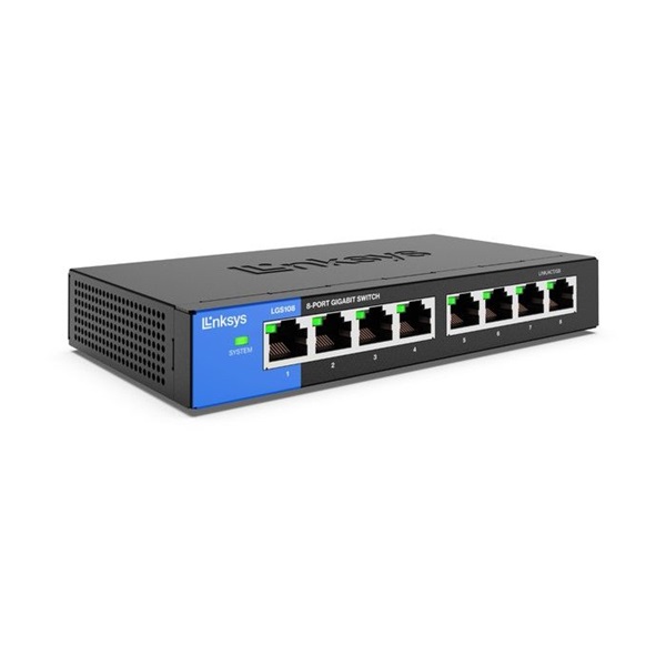 Linksys SMB LGS108 8port 10/100/1000Mbps LAN nem menedzselhető asztali Switch