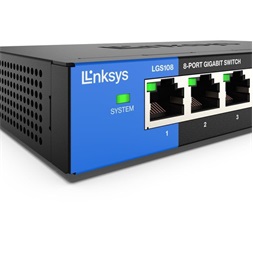 Linksys SMB LGS108 8port 10/100/1000Mbps LAN nem menedzselhető asztali Switch