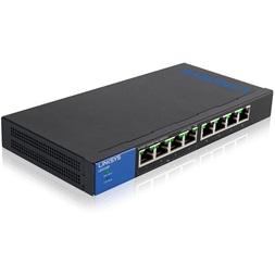 Linksys SMB LGS108P 8port GbE LAN 4x POE+ port nem menedzselhető asztali Switch