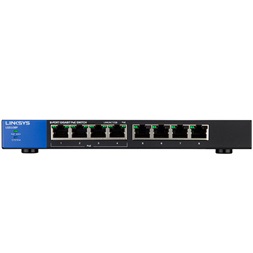 Linksys SMB LGS108P 8port GbE LAN 4x POE+ port nem menedzselhető asztali Switch