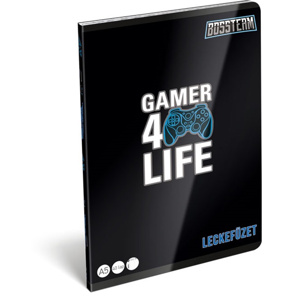 Lizzy Bossteam Gamer 4Life 22971801 FSC A5 40 lapos tűzött lecke füzet