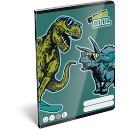 Lizzy Dino Cool 22967099 FSC A5 12-32 tűzött vonalas füzet