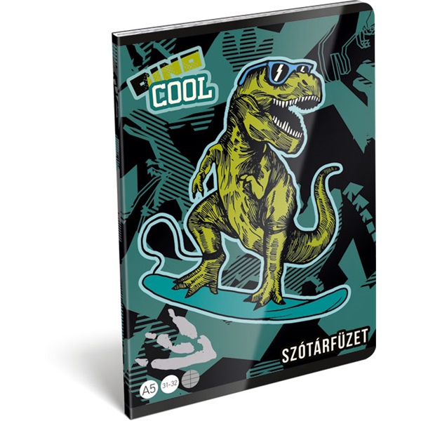 Lizzy Dino Cool 22971199 FSC A5 31-32 tűzött szótár füzet