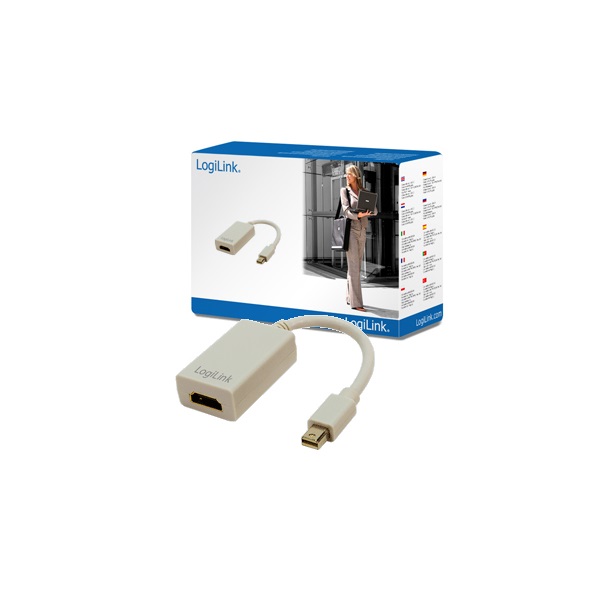 LogiLink CV0036A fehér mini DisplayPort apa > HDMI anya