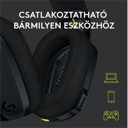 Logitech G435 Lightspeed Wireless fekete gamer headset