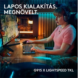 Logitech G915 X LIGHTSPEED TKL US vezeték nélküli fekete billentyűzet